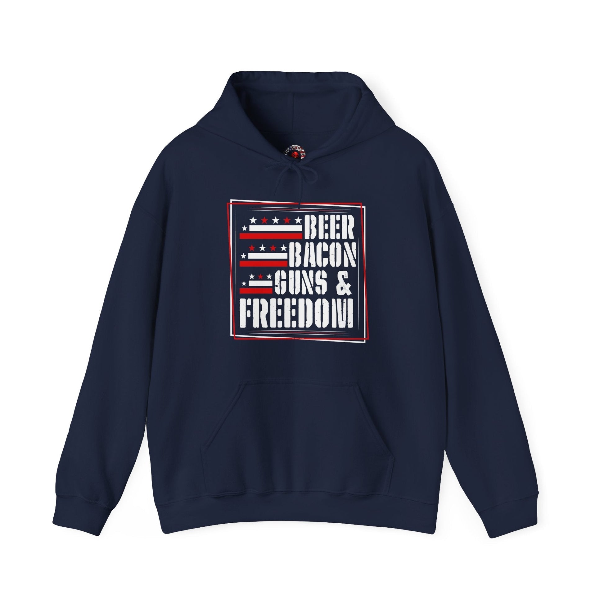 Beer Bacon Guns and Freedom Hooded Sweatshirt The Devil's Pickle