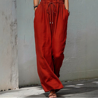 Women's Sleeveless Halter Neck Solid Color Long Jumpsuit FitiqueFit