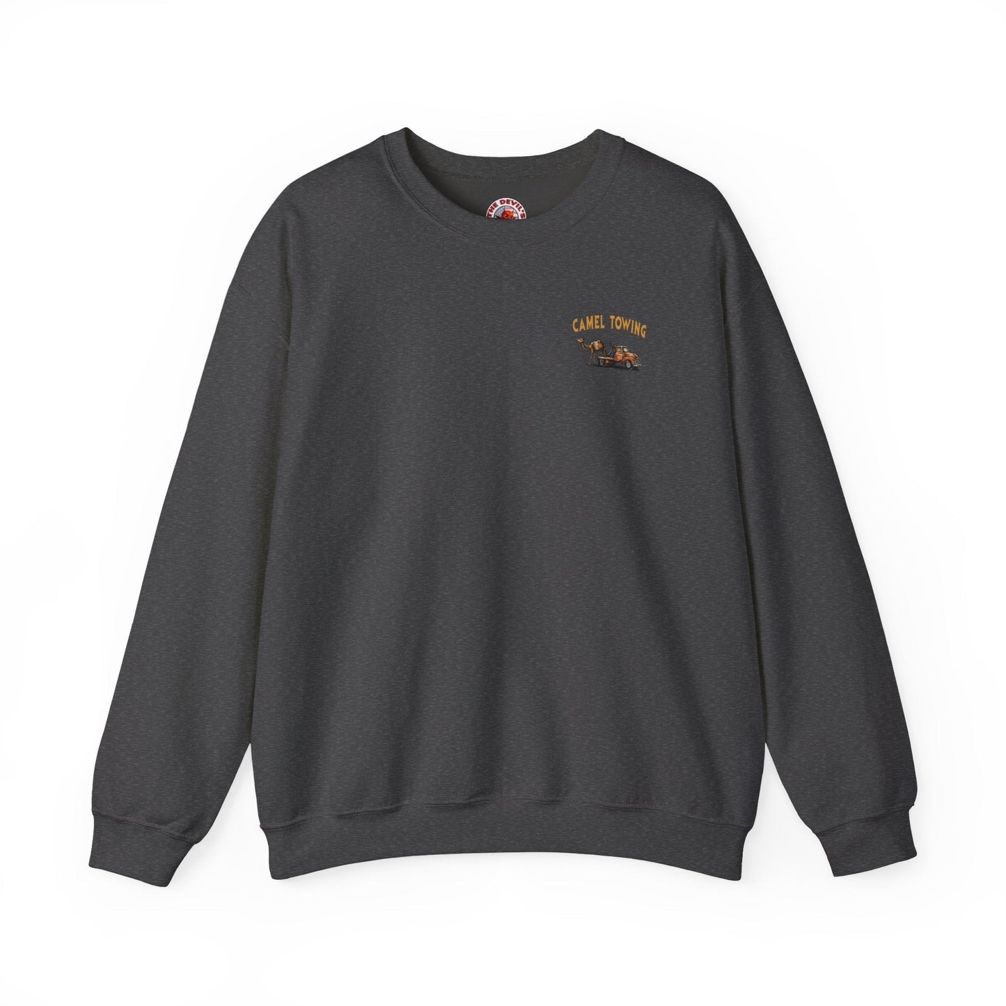 Camel Towing Back Crewneck Sweatshirt The Devil's Pickle