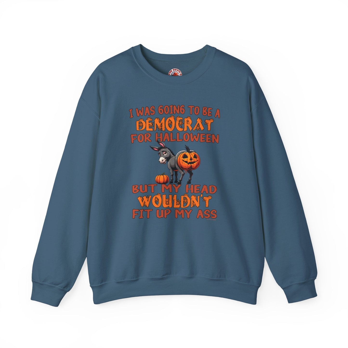Democrat for Halloween Crewneck Sweatshirt The Devil's Pickle