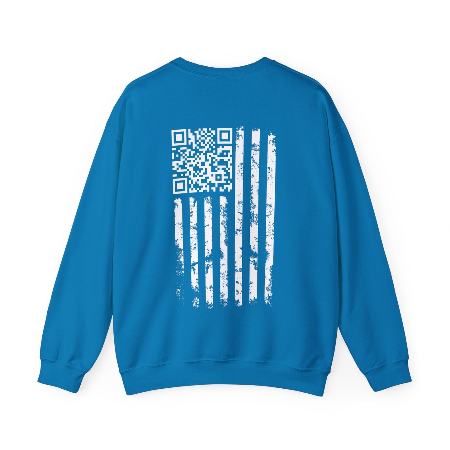 American Flag QR Code Crewneck Sweatshirt The Devil's Pickle