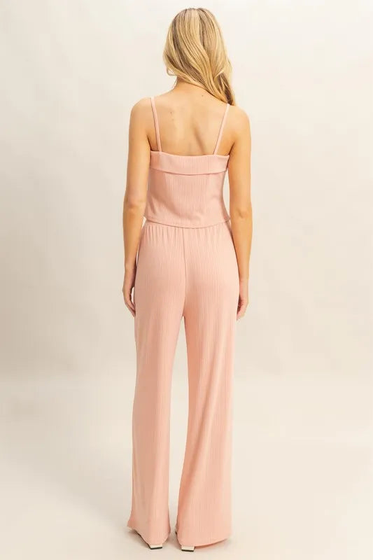 HYFVE Rib Knit Cami Top and Pants Set West2East Surf