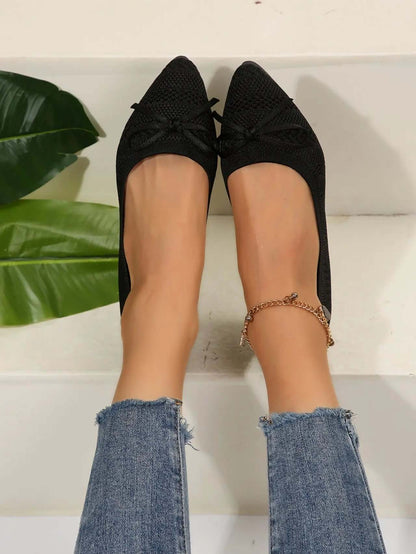 Knitted Pointed-toe Flats Shoes for Women - Ins Fashion SnagBag