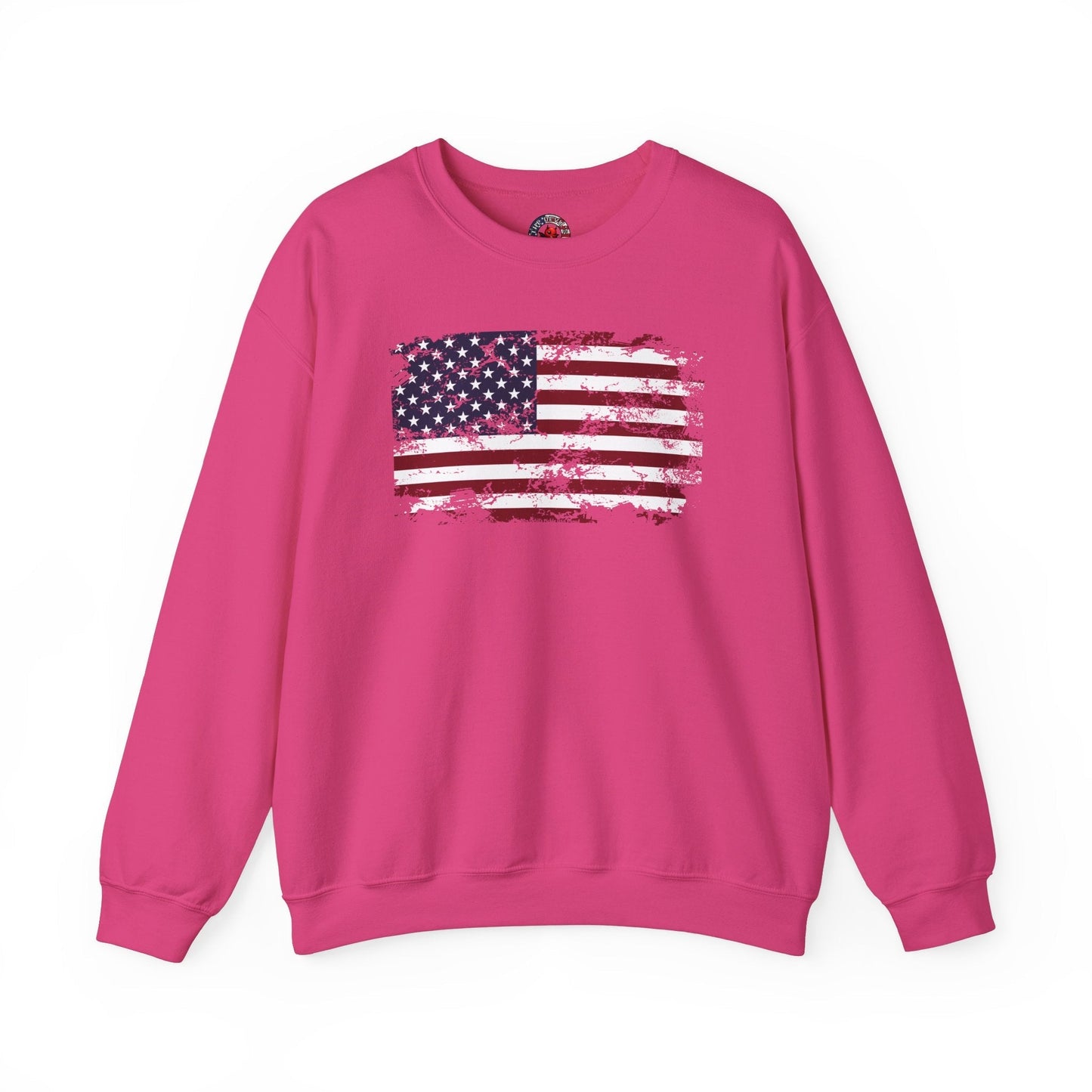 Vintage Style American Flag Crewneck Sweatshirt The Devil's Pickle