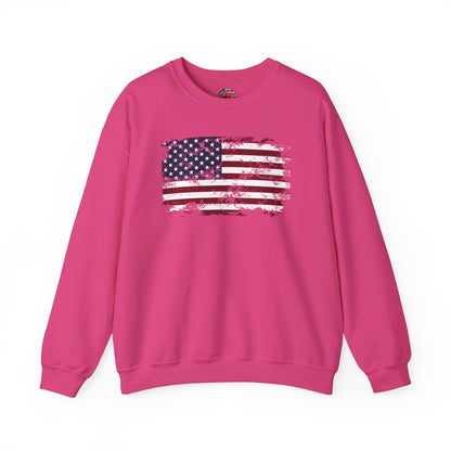 Vintage Style American Flag Crewneck Sweatshirt The Devil's Pickle