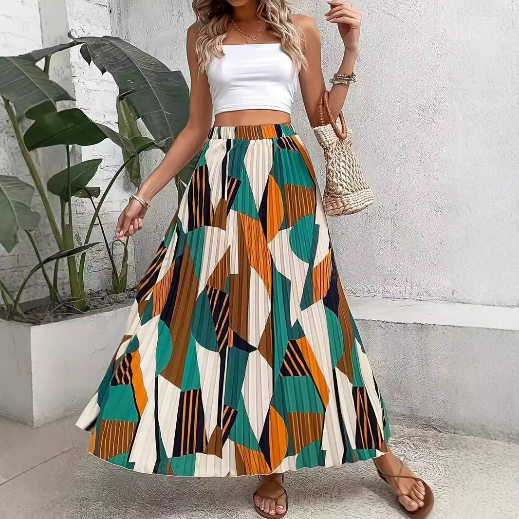 Women's Fashion Casual Printing Skirt Grayceful LLC