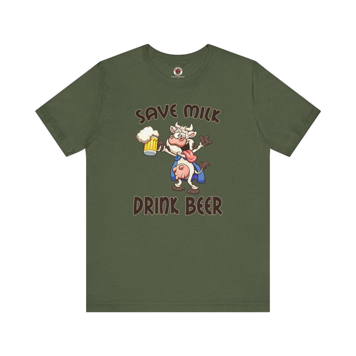 Save Milk Drink Beer T-Shirt The Devil's Pickle