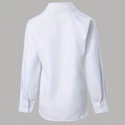 Women’s Contrast Lace Long-Sleeve Button‑Down Blouse FitiqueFit