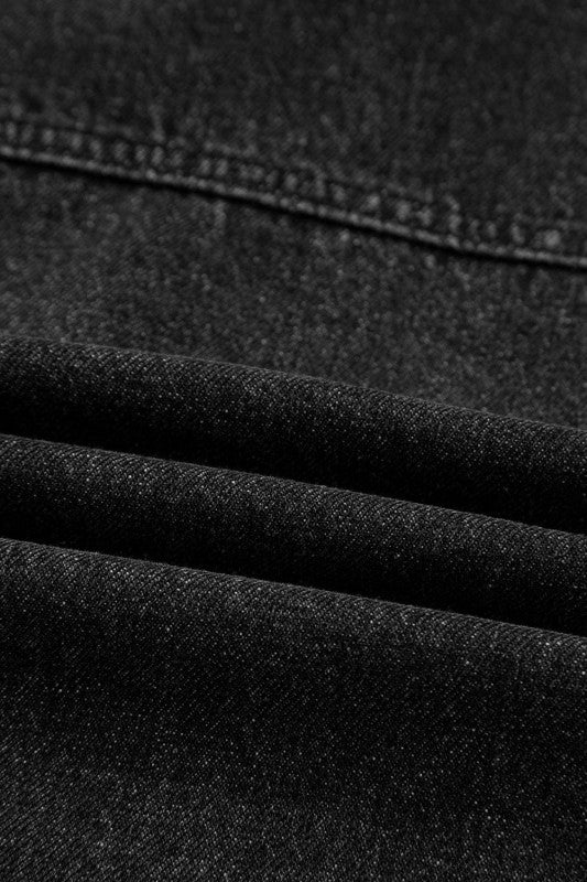 Denim Chest Pocket Drop Shoulder Hooded Jacket See size chart under “more details” The Fashion Celestial