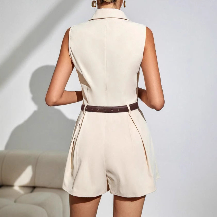 Women’s Elegant Pleated Wide Leg Jumpsuit FitiqueFit