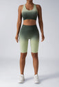 Seamless Women's Activewear Sets – 2-Piece Crop Top & High Waist Shorts/Leggings FitiqueFit