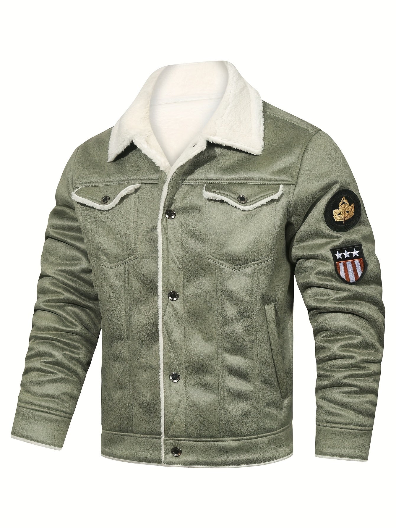 H01 Faux Fur Coat Composite Plush Thickened Warm Men's Jacket NovaCart