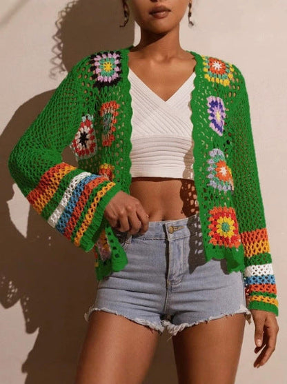 Hand-Crocheted Knitted Cardigan for Women FitiqueFit