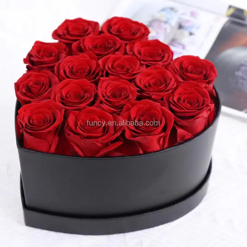 Elegant Custom Logo Preserved Roses Gift Box - Perfect for Mother's Day and Special Occasions