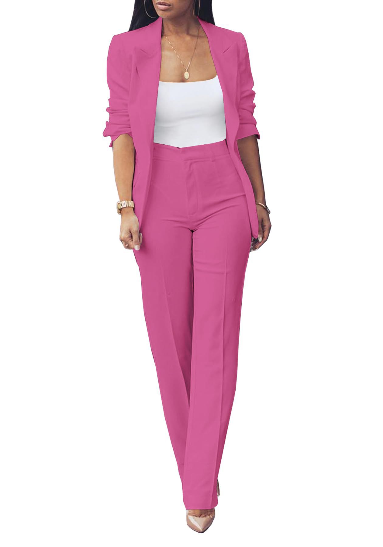Pure Long Sleeveless Simple Draping Wide Leg Casual Suit See size chart under “more details” The Fashion Celestial