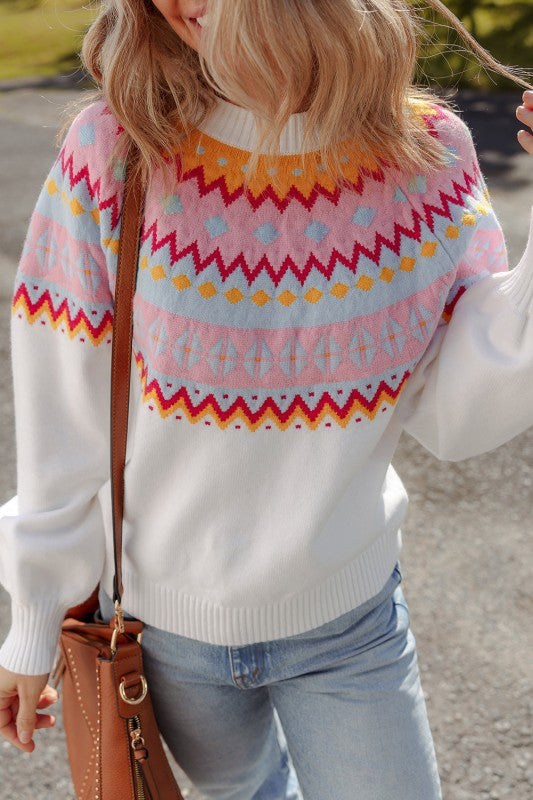 Avery Print Drop Shoulder Sweater Shop Style & More | Fresh Looks, Everyday Deals & Free Shipping