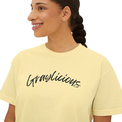 Women's Boxy Tee " Graylicious" Grayceful LLC