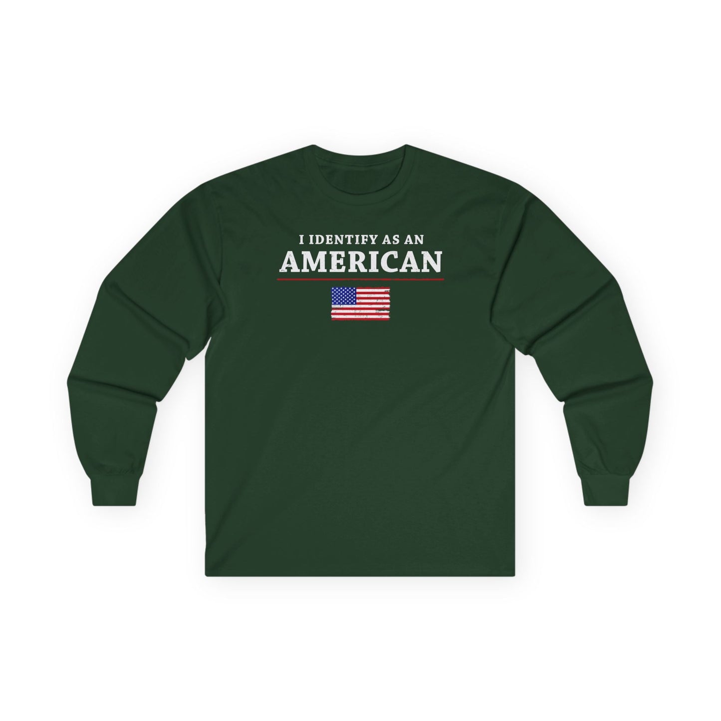 I Identify As An American Long Sleeve Tee The Devil's Pickle