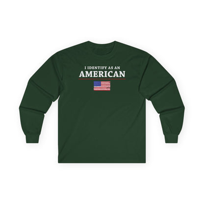 I Identify As An American Long Sleeve Tee The Devil's Pickle