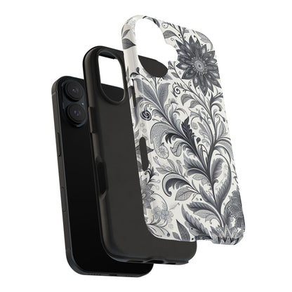 Floral Tough Phone Cases, Durable Phone Cover, Stylish Floral Design, Gift for Her, Trendy Tech Accessories, Birthday Present Grayceful LLC