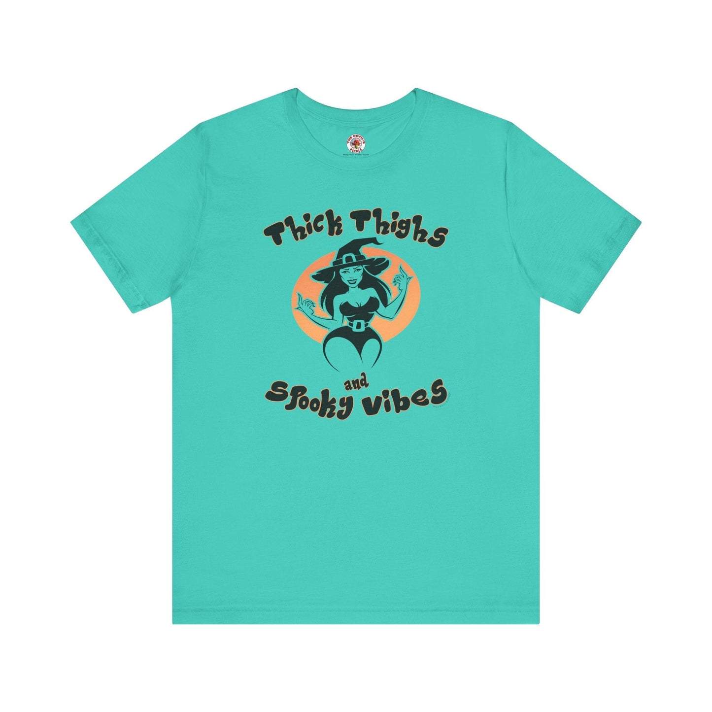 Thick Thighs and Spooky Vibes T-Shirt The Devil's Pickle