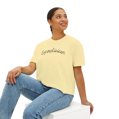 Women's Boxy Tee " Graylicious" Grayceful LLC