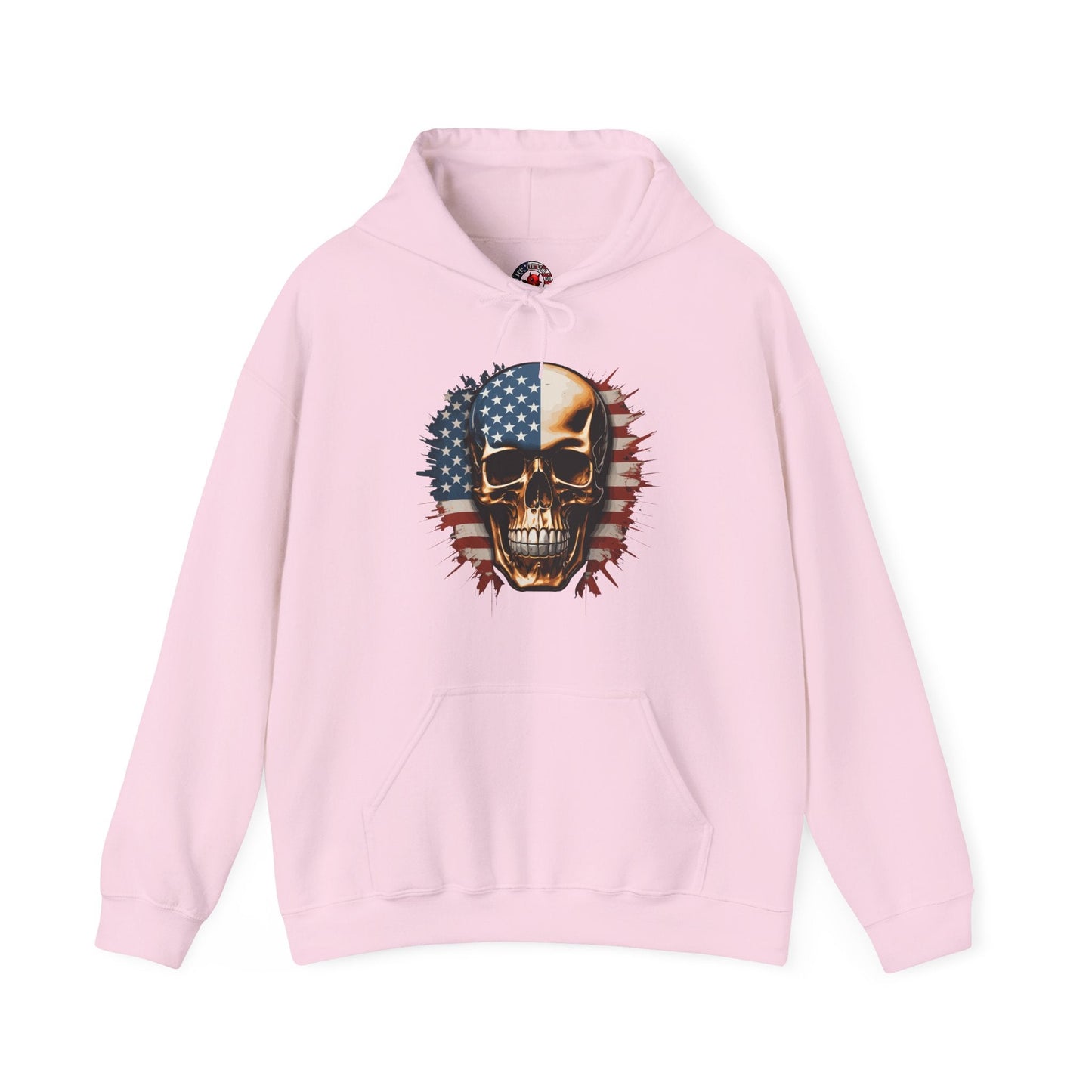 American Flag Skull Hooded Sweatshirt The Devil's Pickle