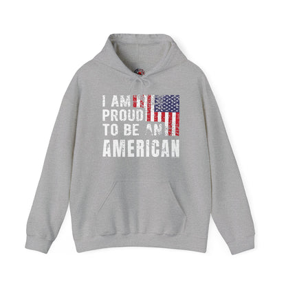 I Am Proud To Be An American Hooded Sweatshirt The Devil's Pickle