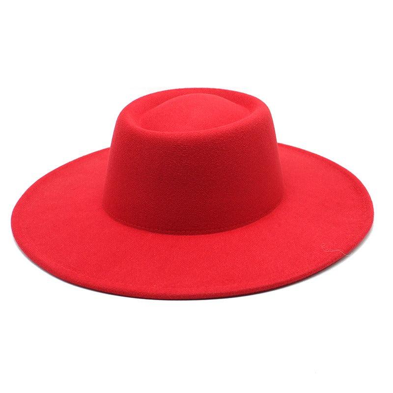 Ella Wide Brim Wool Jazz Hat – Stylish Felt Hat in 16 Colors Country in My Heart