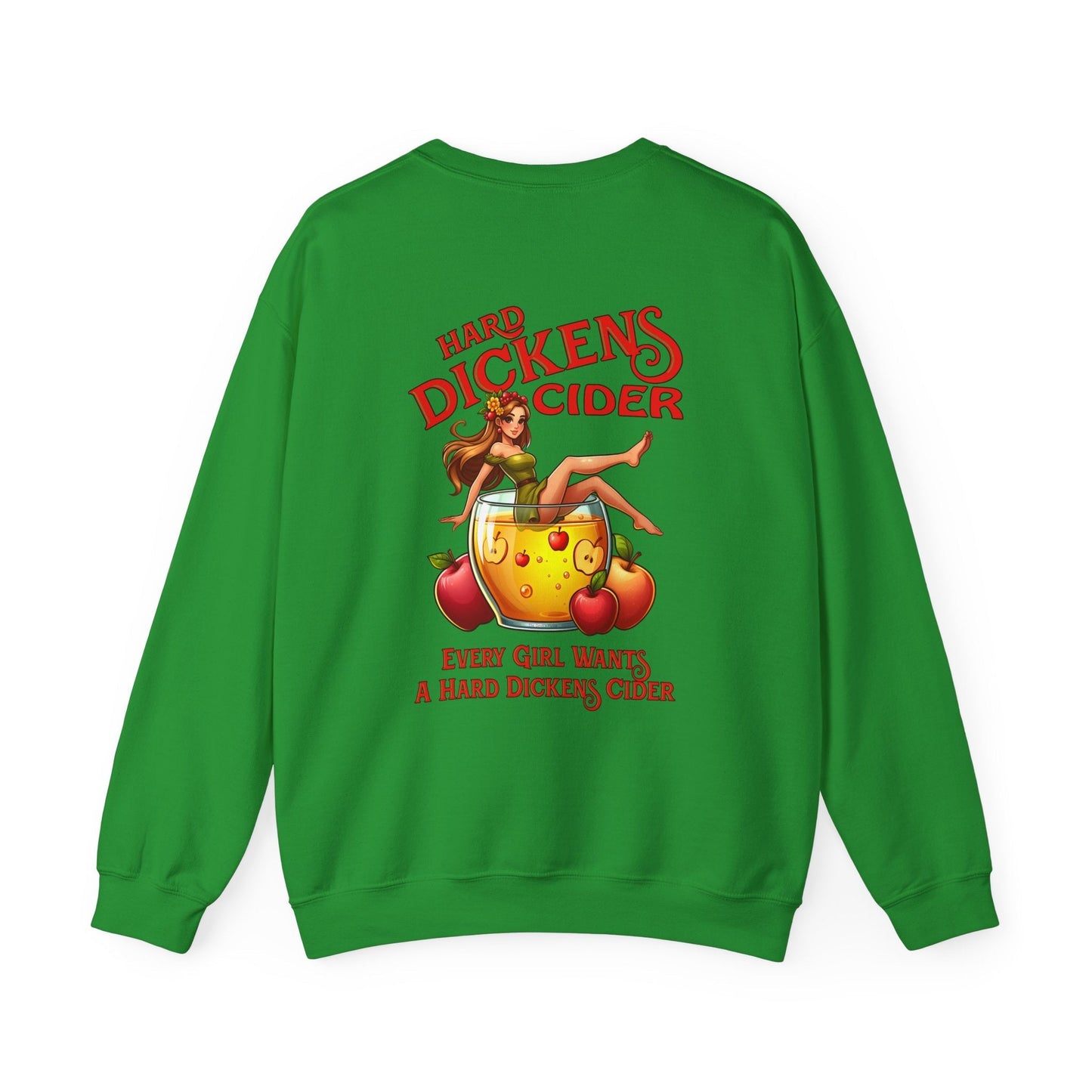 Hard Dickens Cider Front/Back Crewneck Sweatshirt The Devil's Pickle