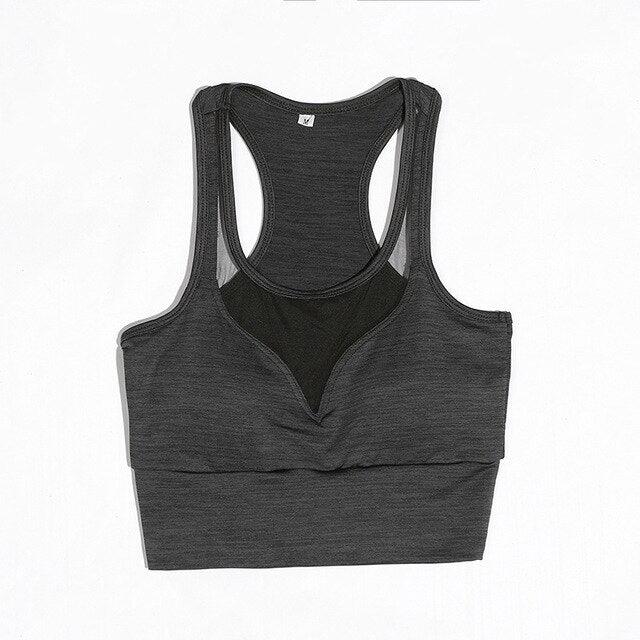 Mesh Insert Sports Bra Yoga Top | Stylish Country Girl Activewear for Fitness & Yoga Country in My Heart