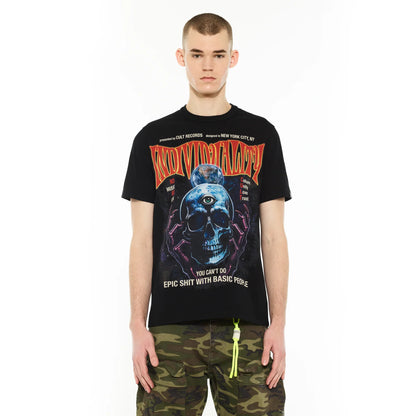Cult Of Individuality Psychedelic Crew Tee - Black Denim Exchange