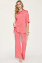 Basic Bae Full Size Bamboo Drop Shoulder T-Shirt and Flare Pants Set New Era Fashion LLc