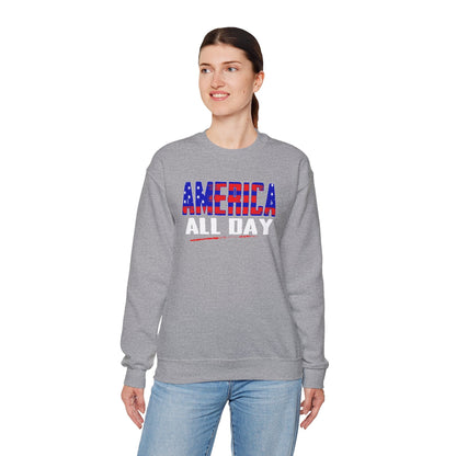 America All Day Crewneck Sweatshirt The Devil's Pickle