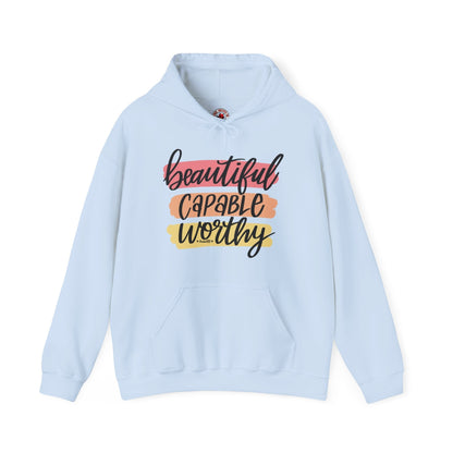 Beautiful Capable Worthy Hooded Sweatshirt The Devil's Pickle