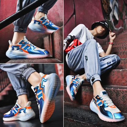 Casual Breathable Jacquard Luminous Plus Size Trendy Shoes Round Toe See size chart under “more details” The Fashion Celestial