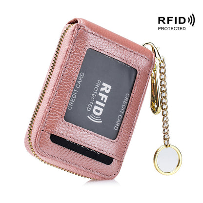 [RFID Credit Card Holder] Casual RFID Credit Card Holder, Multi-compartment Wallet - Simple Zip Around Card Case NovaCart