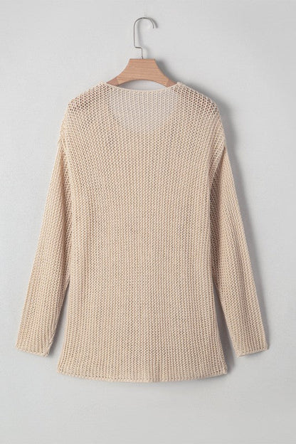 Solid Crochet Hollow-Out Sweater Shop Style & More | Fresh Looks, Everyday Deals & Free Shipping