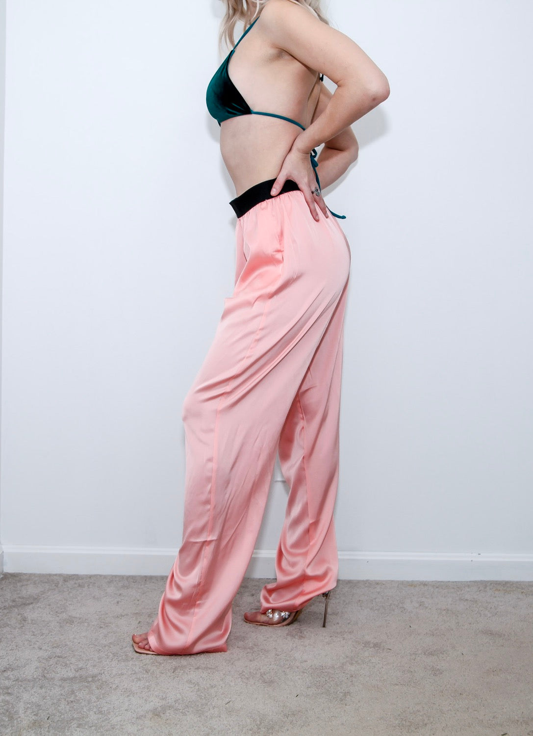 Luxe Light Pink Loungewear Pants Porshia By Porshia Banks