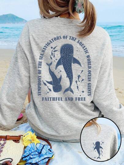Women's Cute Kitten Graphic Sweatshirt FitiqueFit