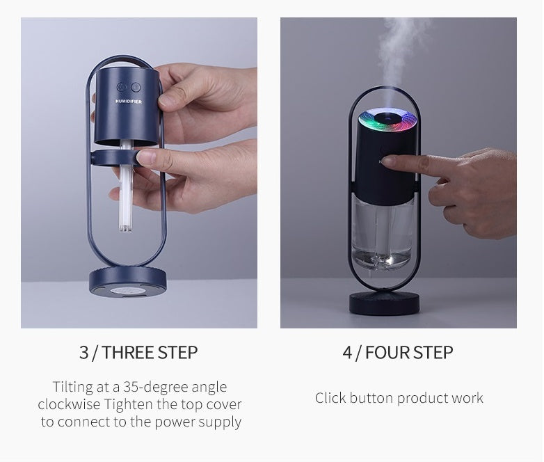 Magic Shadow USB Air Humidifier For Home With Projection Night Lights Ultrasonic Car Mist Maker Mini Office Air Purifier New Era Fashion LLc