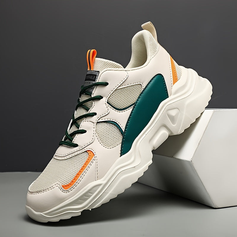 Men's Fashion Platform Sneakers - Casual Athletic Dad Shoes, Height-Increasing Breathable Mesh, Anti-Slip EVA Sole, Suitable for Running and Outdoor Activities, Thick-Soled Walking Shoes NovaCart