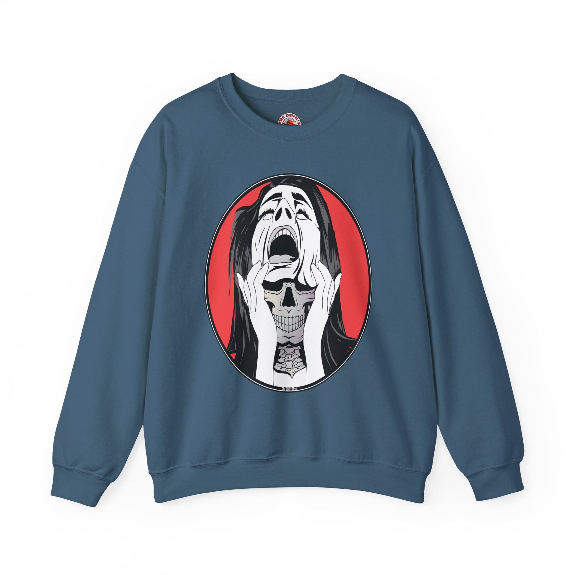 Skull Woman Crewneck Sweatshirt The Devil's Pickle