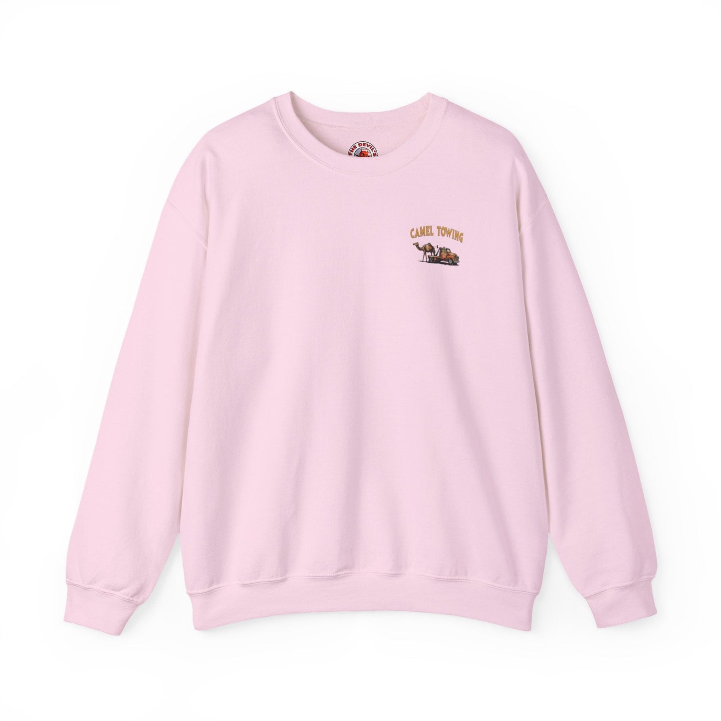 Camel Towing Back Crewneck Sweatshirt The Devil's Pickle