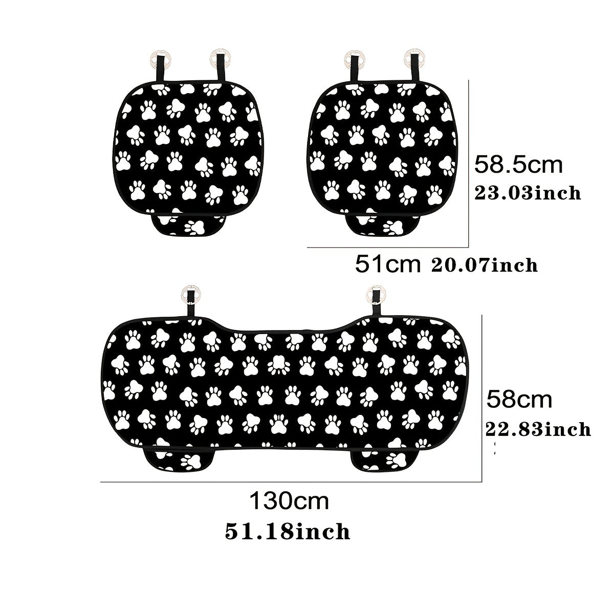 Dog Paw Print Car Covers for Front And Back s NovaCart
