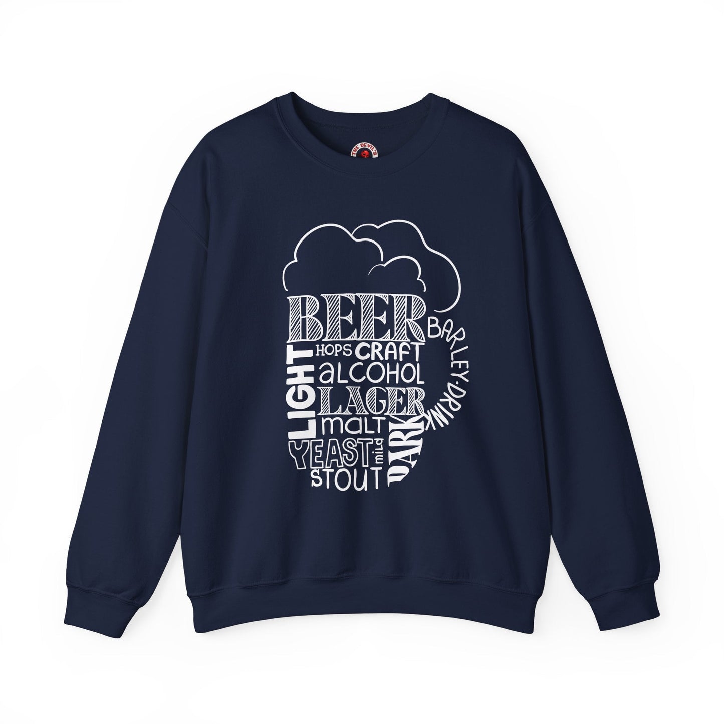 Beer Mug Of Words Crewneck Sweatshirt The Devil's Pickle
