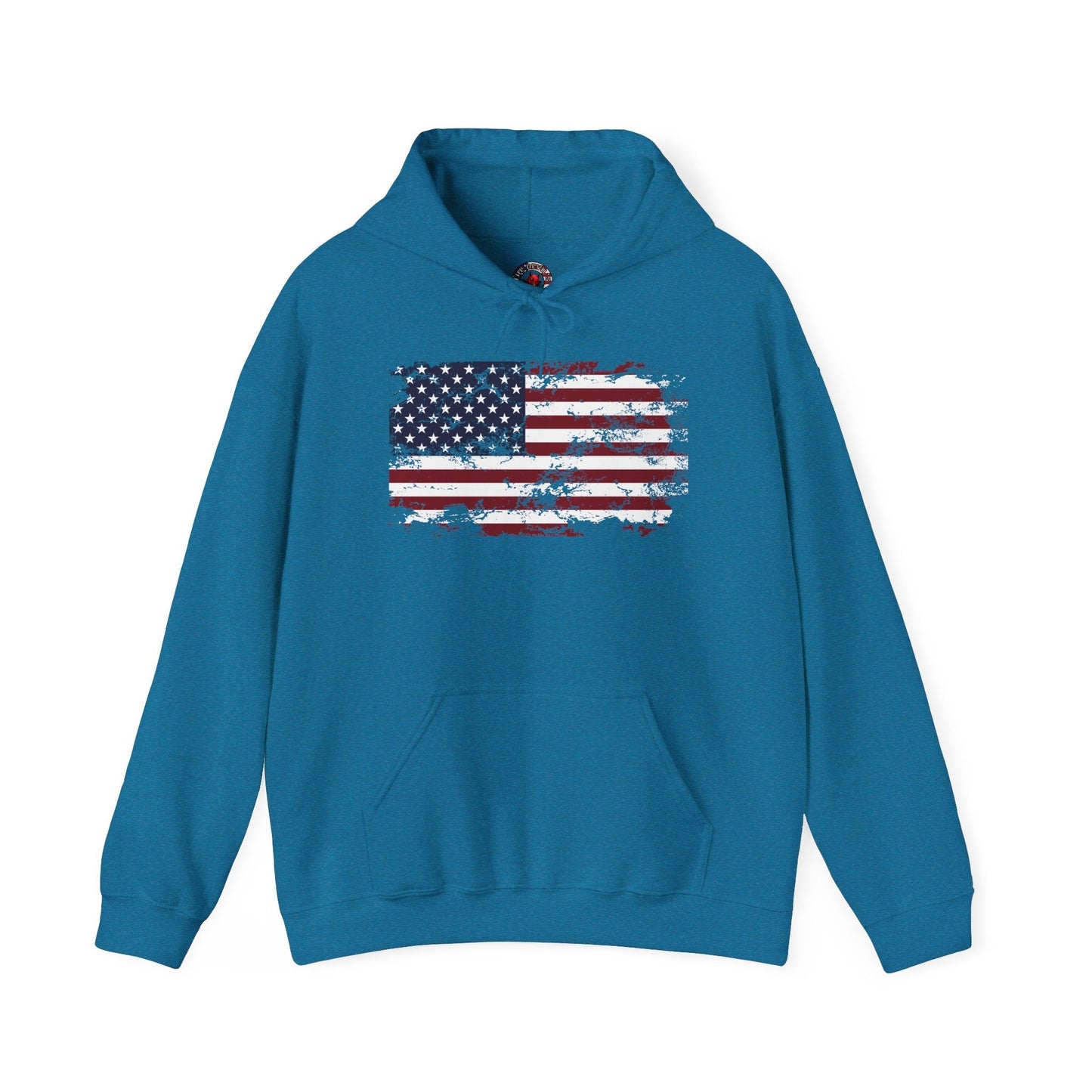 Vintage Style American Flag Hooded Sweatshirt The Devil's Pickle