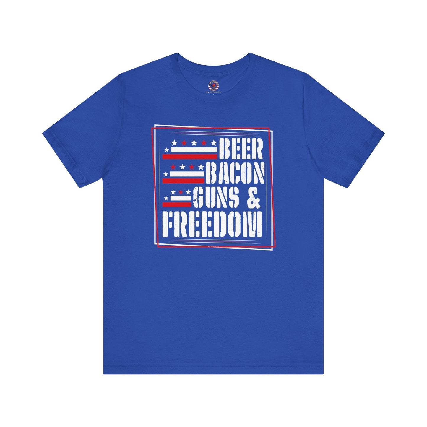 Beer Bacon Guns and Freedom T-Shirt The Devil's Pickle