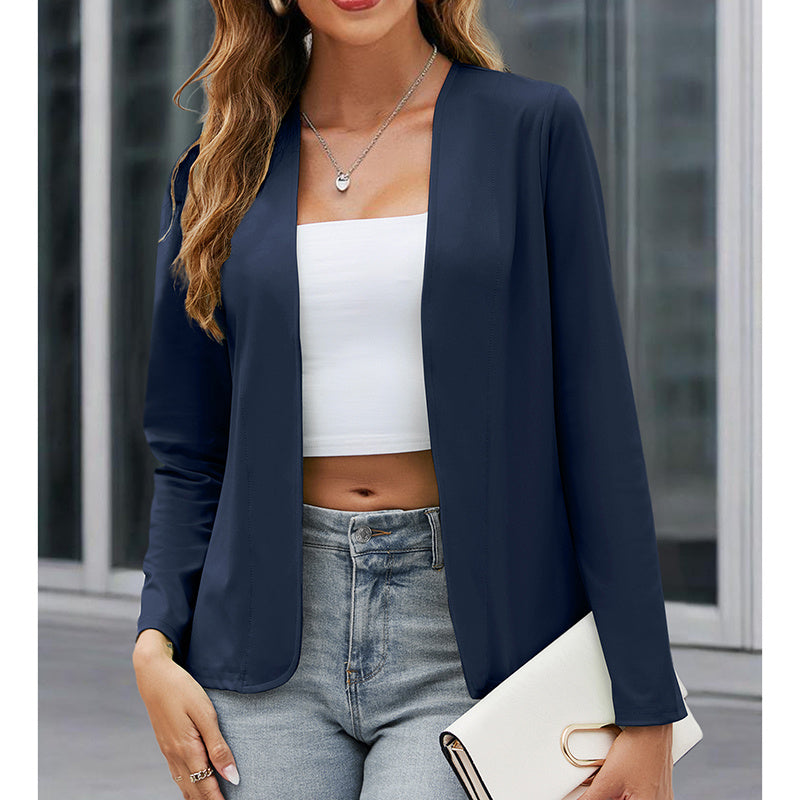 Women’s Plus‑Size Open‑Front Casual Blazer FitiqueFit