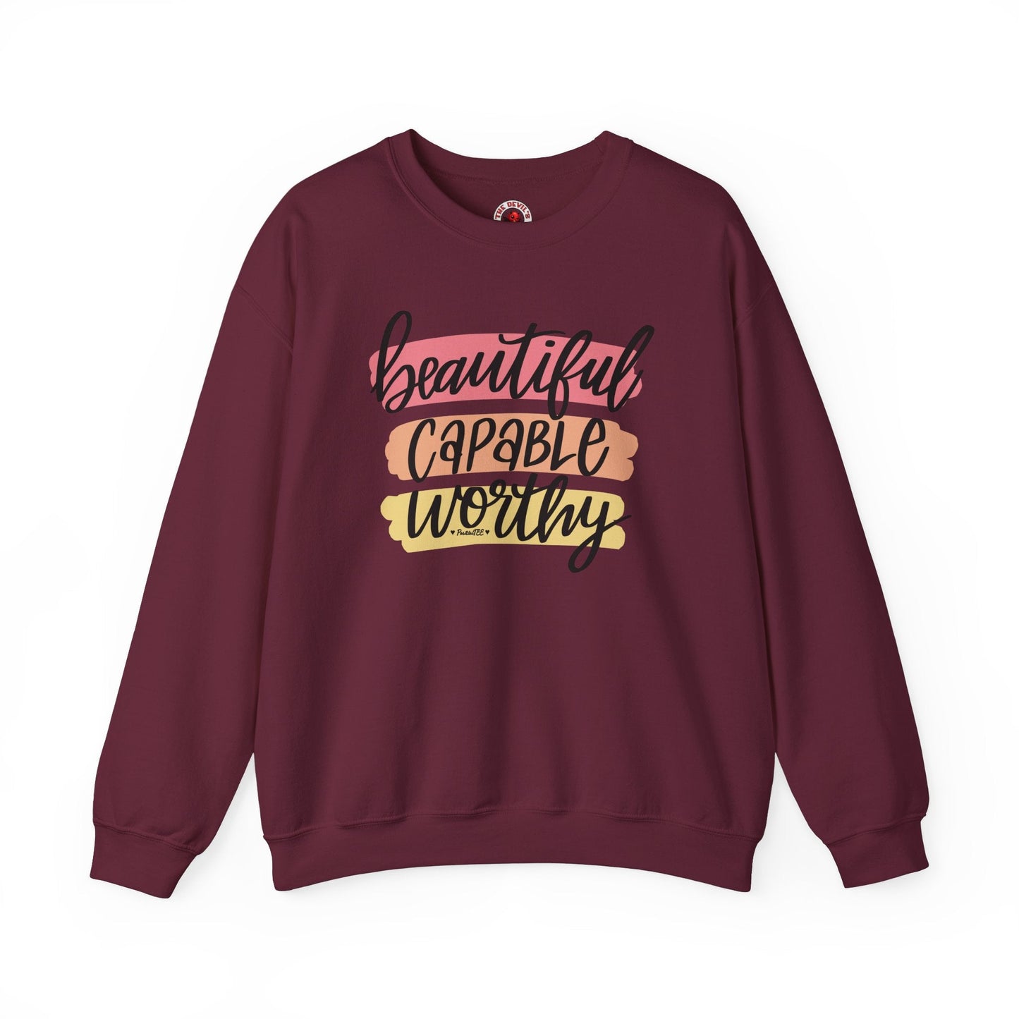Beautiful Capable Worthy Crewneck Sweatshirt The Devil's Pickle